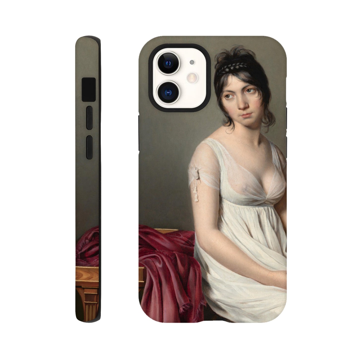 Portrait of a Young Woman in White Tough Phone Case