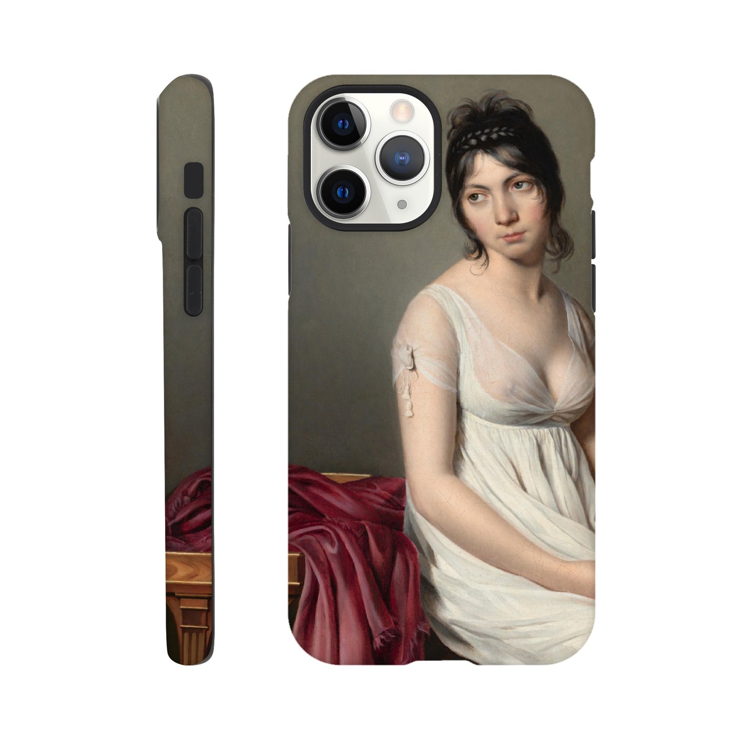 Portrait of a Young Woman in White Tough Phone Case