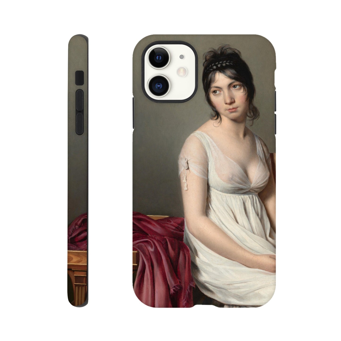 Portrait of a Young Woman in White Tough Phone Case