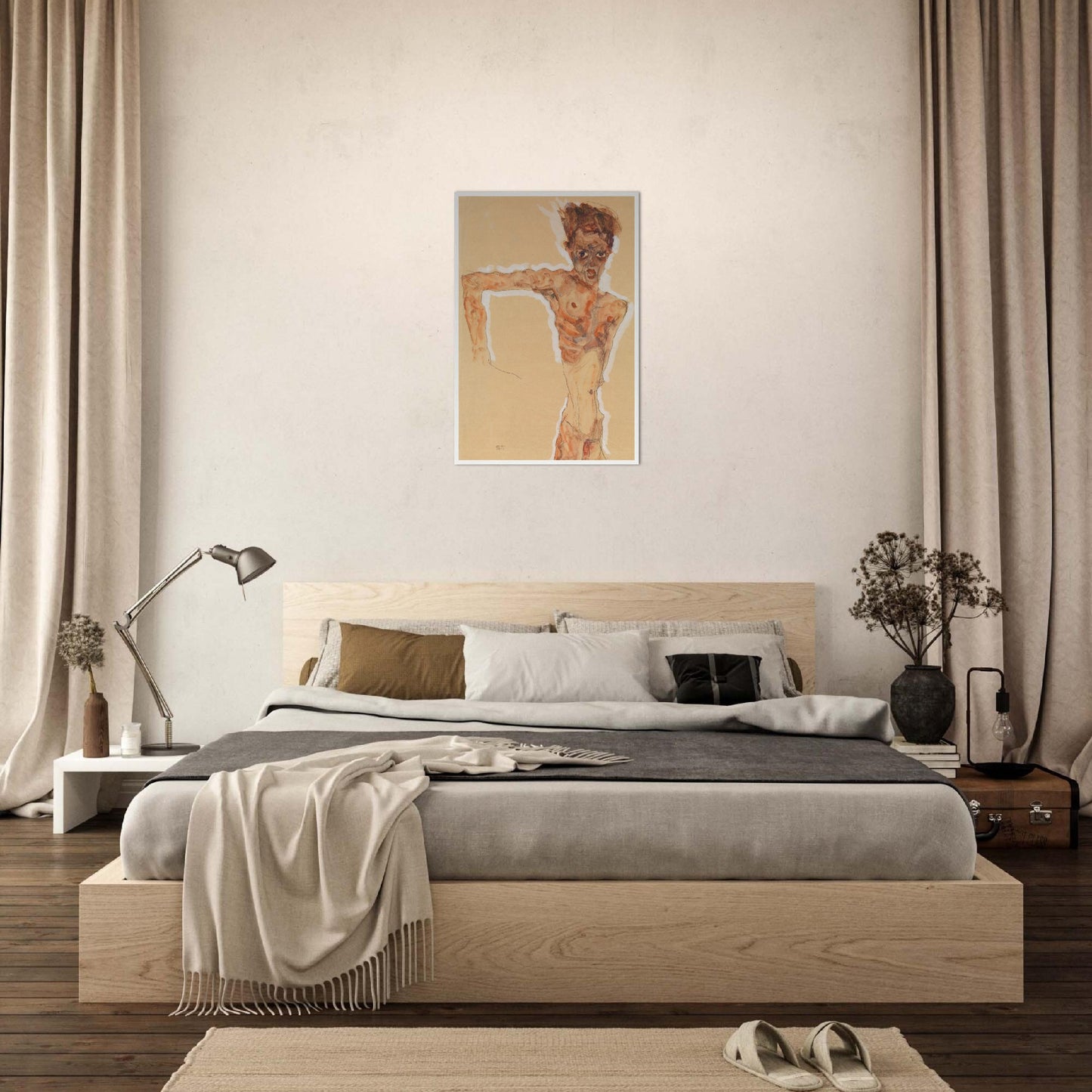 Self-Portrait by Egon Schiele Framed Poster