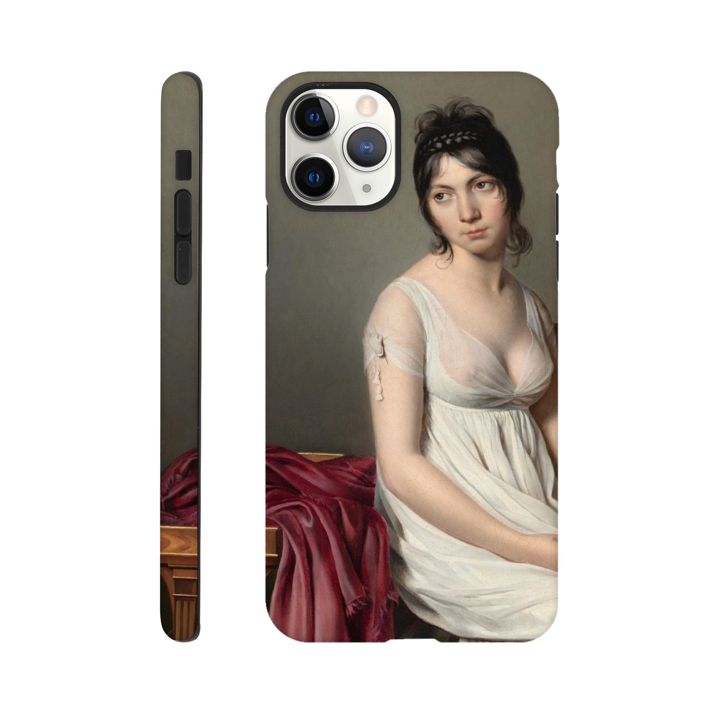 Portrait of a Young Woman in White Tough Phone Case
