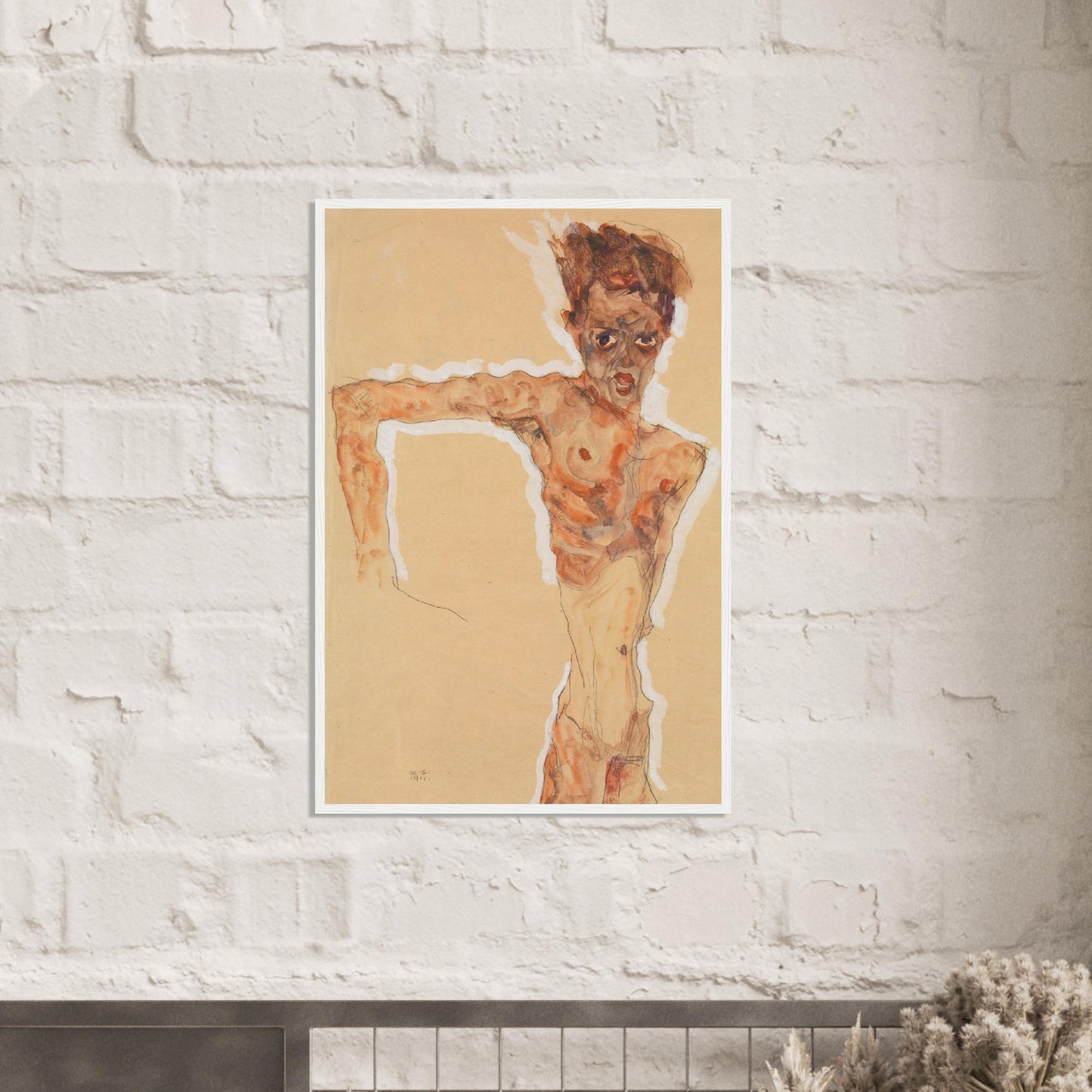 Self-Portrait by Egon Schiele Framed Poster